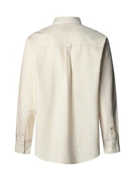 Chemise à rayures Pepe Jeans Prescot jaune pour homme