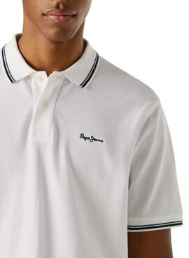 Polo Pepe Jeans Carson blanc pour homme