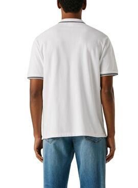 Polo Pepe Jeans Carson blanc pour homme