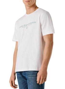 T-shirt Pepe Jeans Summer Logo blanc pour homme