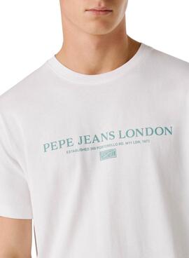 T-shirt Pepe Jeans Summer Logo blanc pour homme