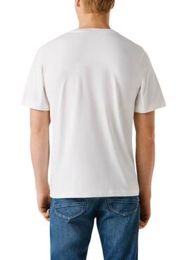 T-shirt Pepe Jeans Summer Logo blanc pour homme