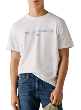 T-shirt Pepe Jeans Summer Logo blanc pour homme