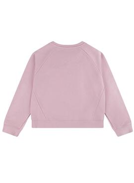 Sweat à capuche Levis Meet And Greet rose pour fille