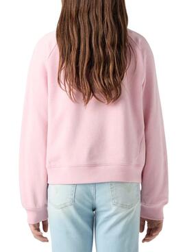 Sweat à capuche Levis Meet And Greet rose pour fille