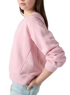 Sweat à capuche Levis Meet And Greet rose pour fille