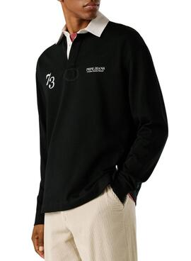 Polo Pepe Jeans Cameron noir pour homme
