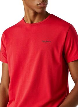 T-shirt Pepe Jeans Connor rouge pour homme