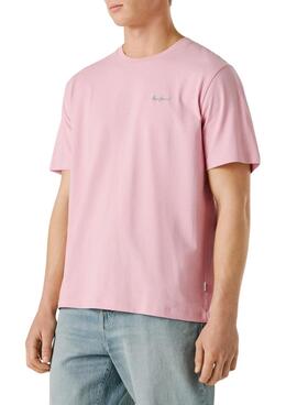 T-shirt Pepe Jeans Connor rose pour homme