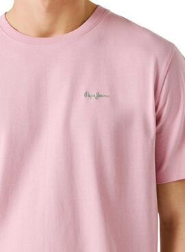 T-shirt Pepe Jeans Connor rose pour homme