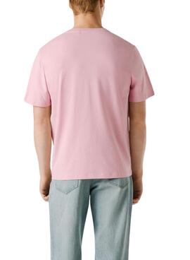 T-shirt Pepe Jeans Connor rose pour homme