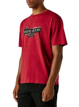 Maillot Pepe Jeans Griffin rouge pour homme