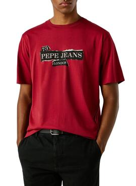 Maillot Pepe Jeans Griffin rouge pour homme