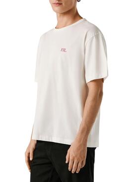 T-shirt Pepe Jeans Garret blanc pour homme