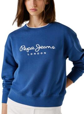 Sweat Pepe Jeans Maty bleu pour femme