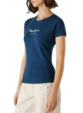 T-shirt Pepe Jeans Virginia bleue pour femme