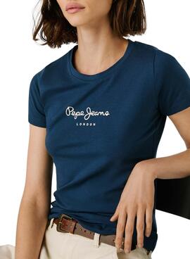 T-shirt Pepe Jeans Virginia bleue pour femme