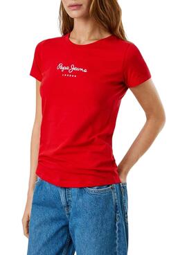 T-shirt Pepe Jeans Virginia rouge pour femme