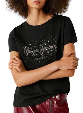 T-shirt Pepe Jeans Brady noir pour femme