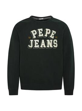 Sweat Pepe Jeans Linus Vert pour Homme