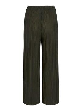 Pantalons Vila Viplisa plissés verts pour femme