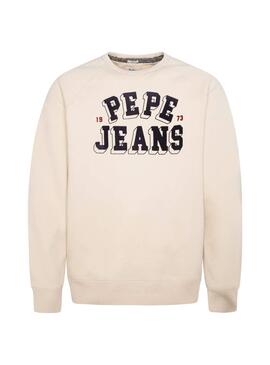 Sweat Pepe Jeans Linus Beige Pour Homme