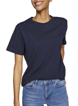 T-shirt Vila Vinora bleu marine pour femme