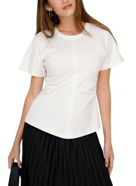 T-shirt Only Marie blanc pour femme