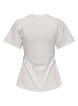 T-shirt Only Marie blanc pour femme