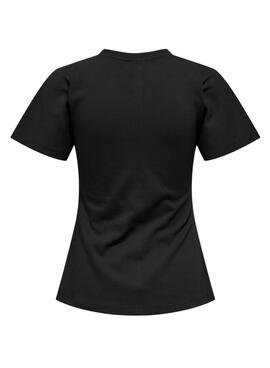 Seulement un T-shirt noir Only Marie pour femme.