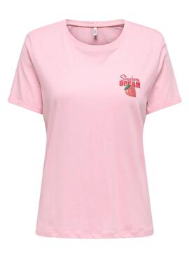 T-shirt Only Kita rose pour femme