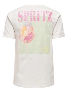 Maillot blanc Only Kita pour femme