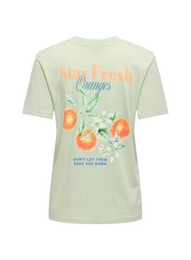 T-shirt Only Lucy verte pour femme