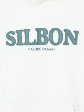 Sudadera Silbon logo ethnique beige pour homme