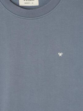 Sweat à capuche Silbon avec logo ethnique bleu marine pour homme