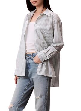 Chemise Calvin Klein à rayures monologue pour femme