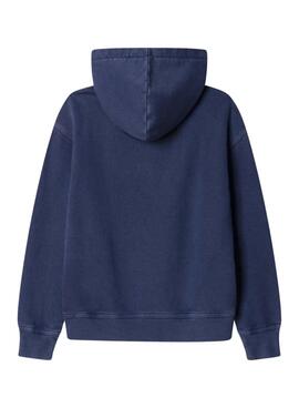 Sweatshirt Pepe Jeans Vernon logo circulaire bleu foncé pour enfant.