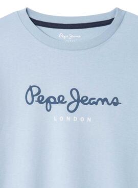Maillot Pepe Jeans New Arta logo bleu clair pour enfant