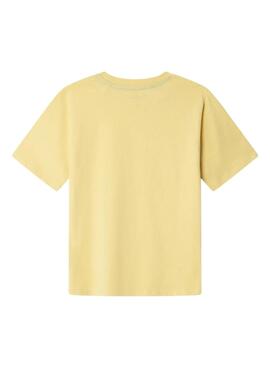 T-shirt Pepe Jeans New Arta logo jaune pour enfant