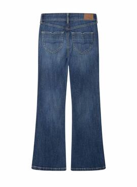 Jeans Slim Flare bleu Pepe Jeans pour fille