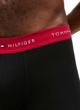 Pack 3 caleçons Tommy Hilfiger Trunk Signature noir taille basse pour homme