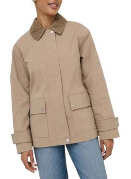 Veste Only Evelyn chameau pour femme