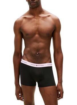 Pack de 3 boxers Tommy Hilfiger Trunk Signature negro multicolor para hombre