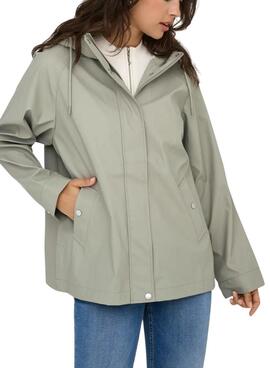 Imperméable Only Elisa vert pour femme