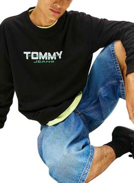 Sweat à capuche Tommy Jeans Essential DNA noir pour homme