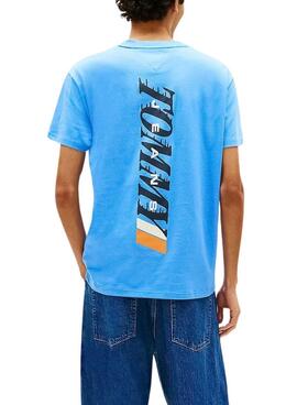 T-shirt Tommy Jeans Vintage logo bleu pour homme