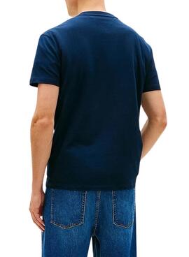 T-shirt Tommy Jeans Signature Stripe marine pour homme