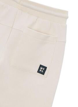 Pantalon Mayoral blanc de type jogging pour garçon