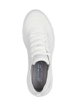 Chaussures Skechers BOBS Sport B Flex Lo blanches pour femmes
