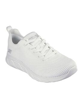 Chaussures Skechers BOBS Sport B Flex Lo blanches pour femmes